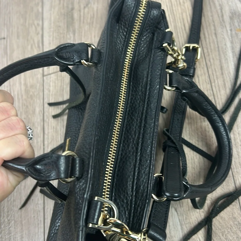 Rebecca Minkoff Raegan fringe black leather bag small - Picture 3 of 12